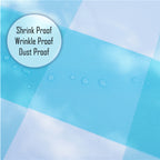 70" Round Premium Waterproof Polyester Tablecloth - Turquoise Large Gingham