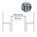 60" x 84" Rectangle Premium Waterproof Polyester Tablecloth - Brown & Blue Tartan