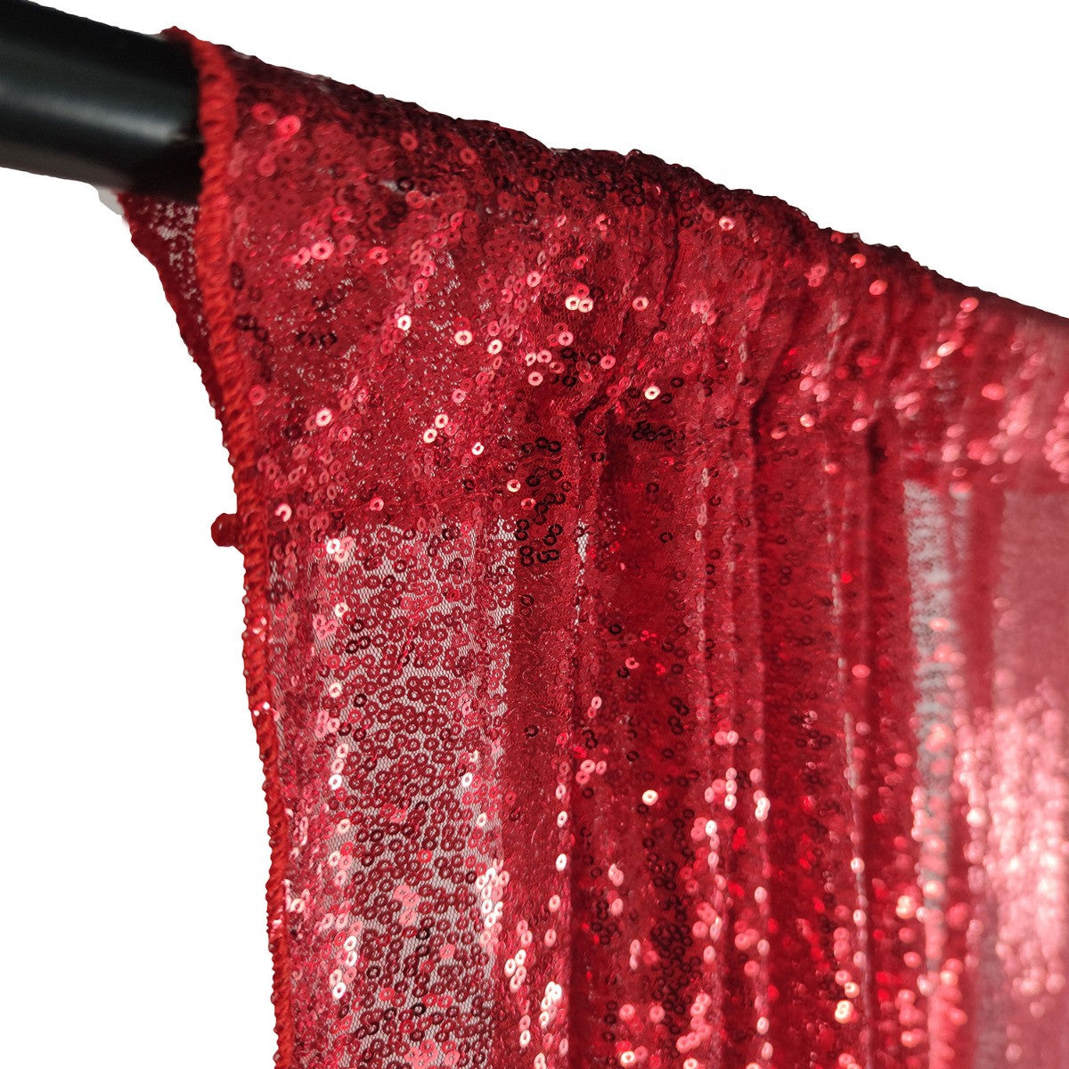 4ft x 7ft Sequin Photography Backdrop - Red
