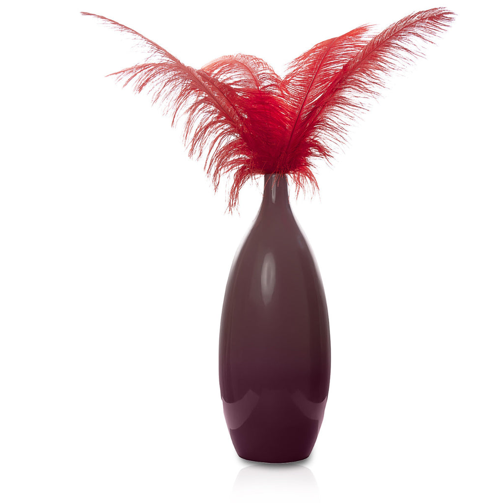 50-60cm Loose Ostrich Feathers, 5pcs - Red