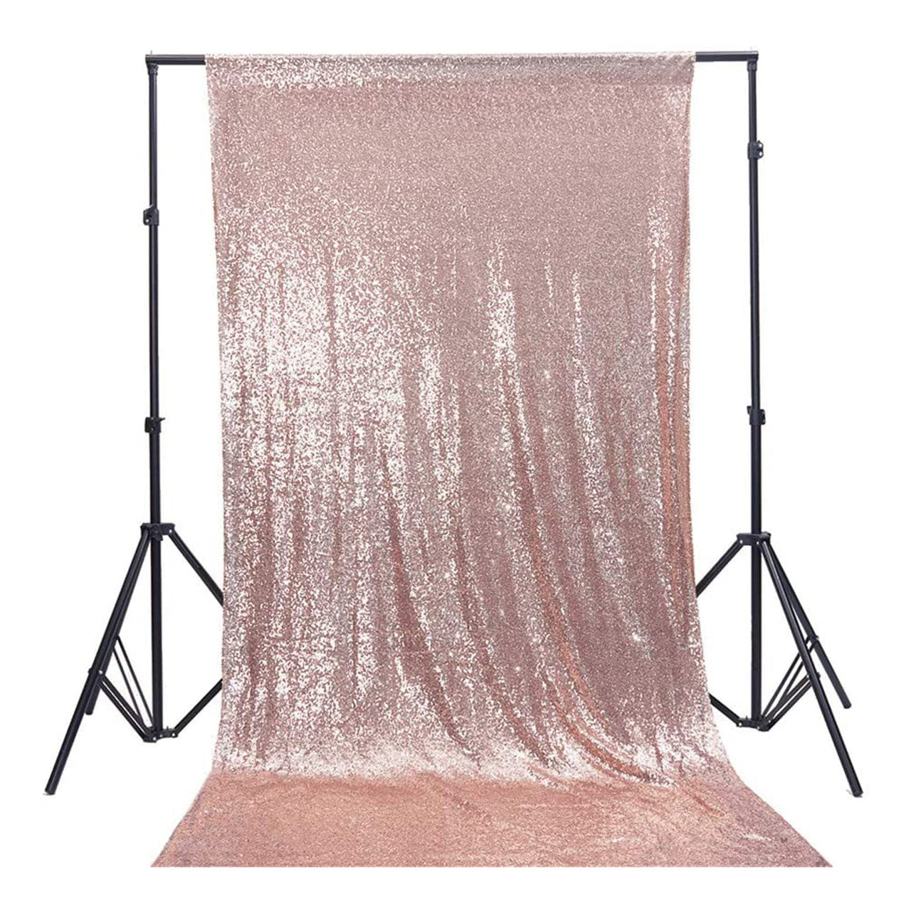 4ft x 9ft Sequin Backdrop Photography - Rose Gold