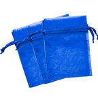 50pcs Sheer Organza Small Gift Bags with Drawstrings - Assorted Colours