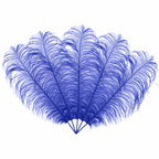 50-60cm Loose Ostrich Feathers, 5pcs - Royal Blue