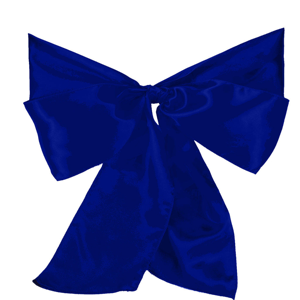 Premium Satin Chair Sash - Royal Blue - 18cm x 274cm