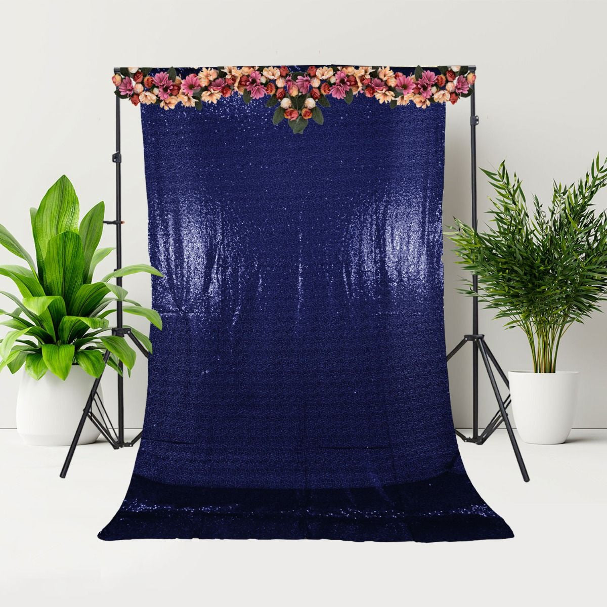4ft x 7ft Sequin Photography Backdrop - Royal Blue