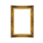 Cardboard Photo Frame Prop - Gold