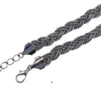 Braided Metal Belt - Gunmetal Black