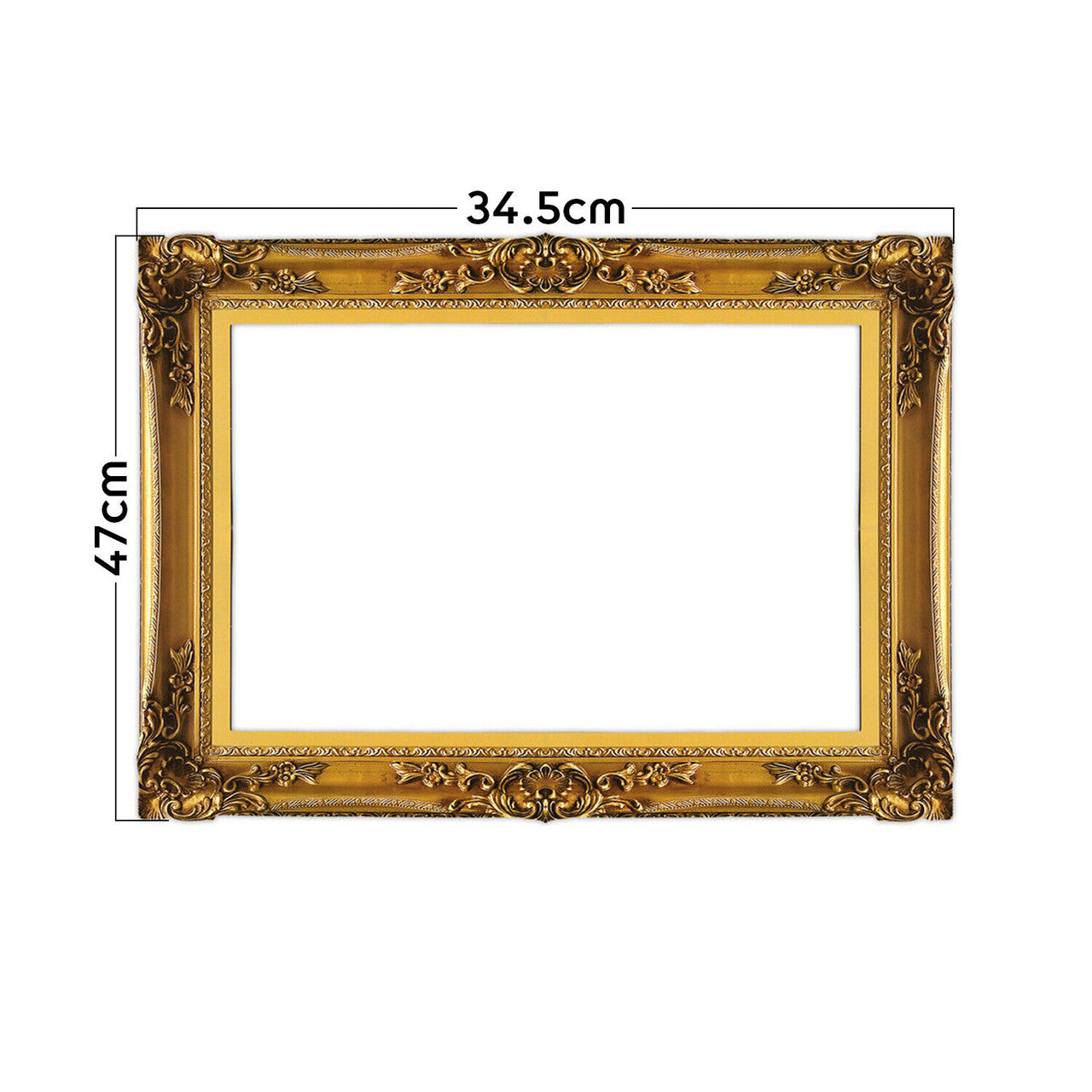Cardboard Photo Frame Prop - Gold