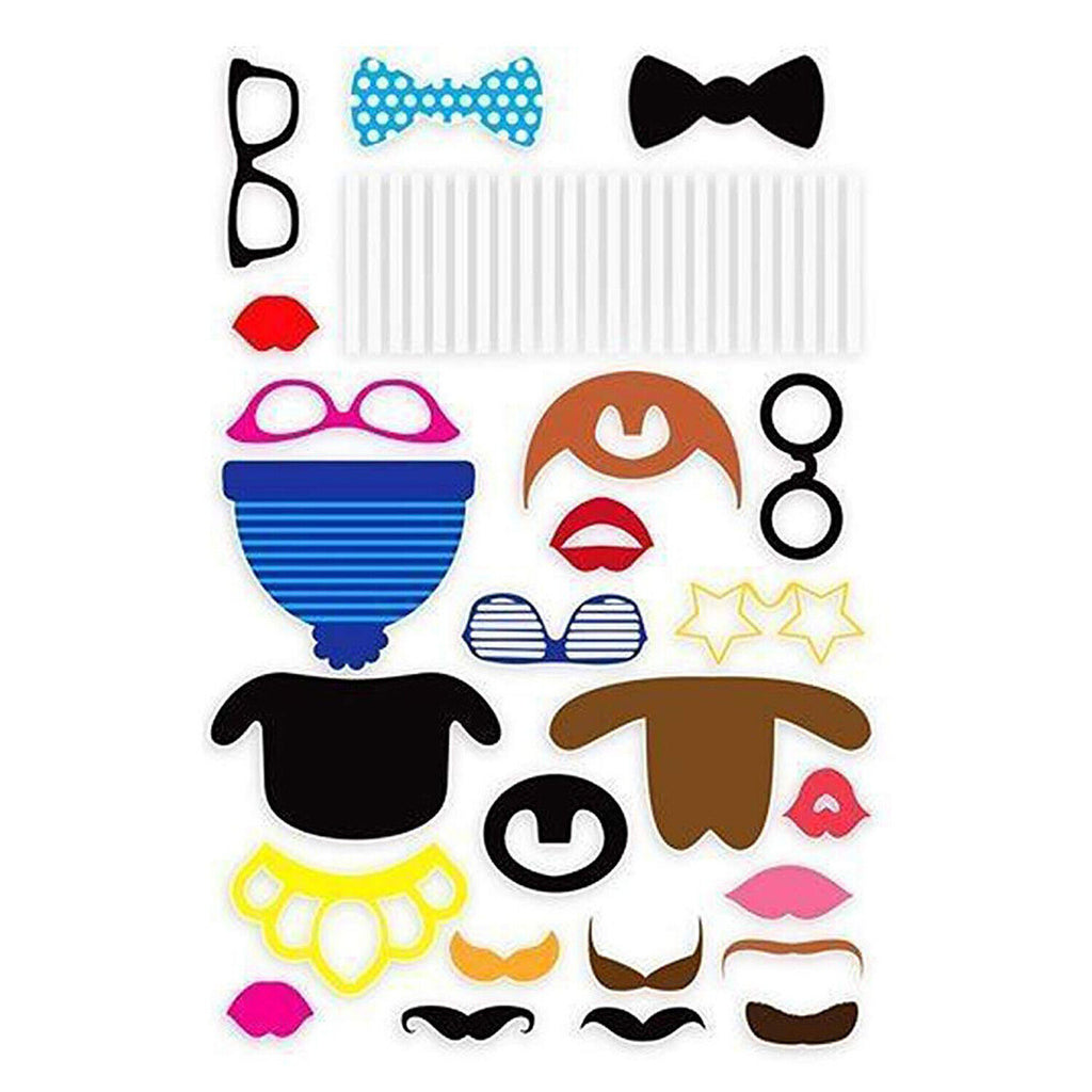 Gold Cardboard Photo Frame + Props (24pcs)