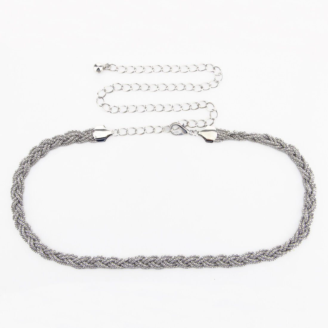 Braided Metal Belt - Silver