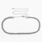 Braided Metal Belt - Silver
