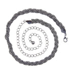 Braided Metal Belt - Gunmetal Black