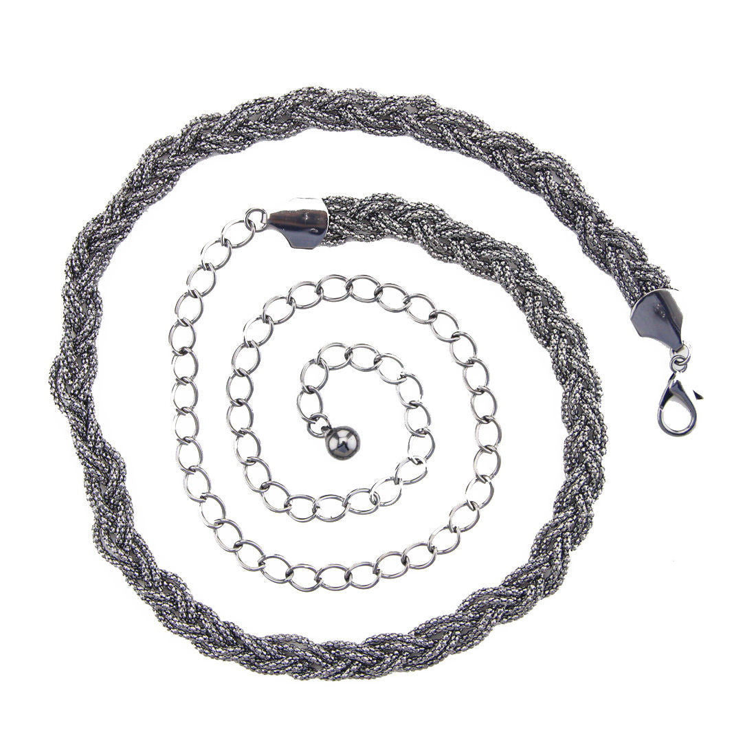 Braided Metal Belt - Gunmetal Black