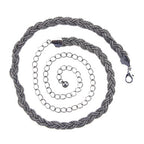 Braided Metal Belt - Gunmetal Black