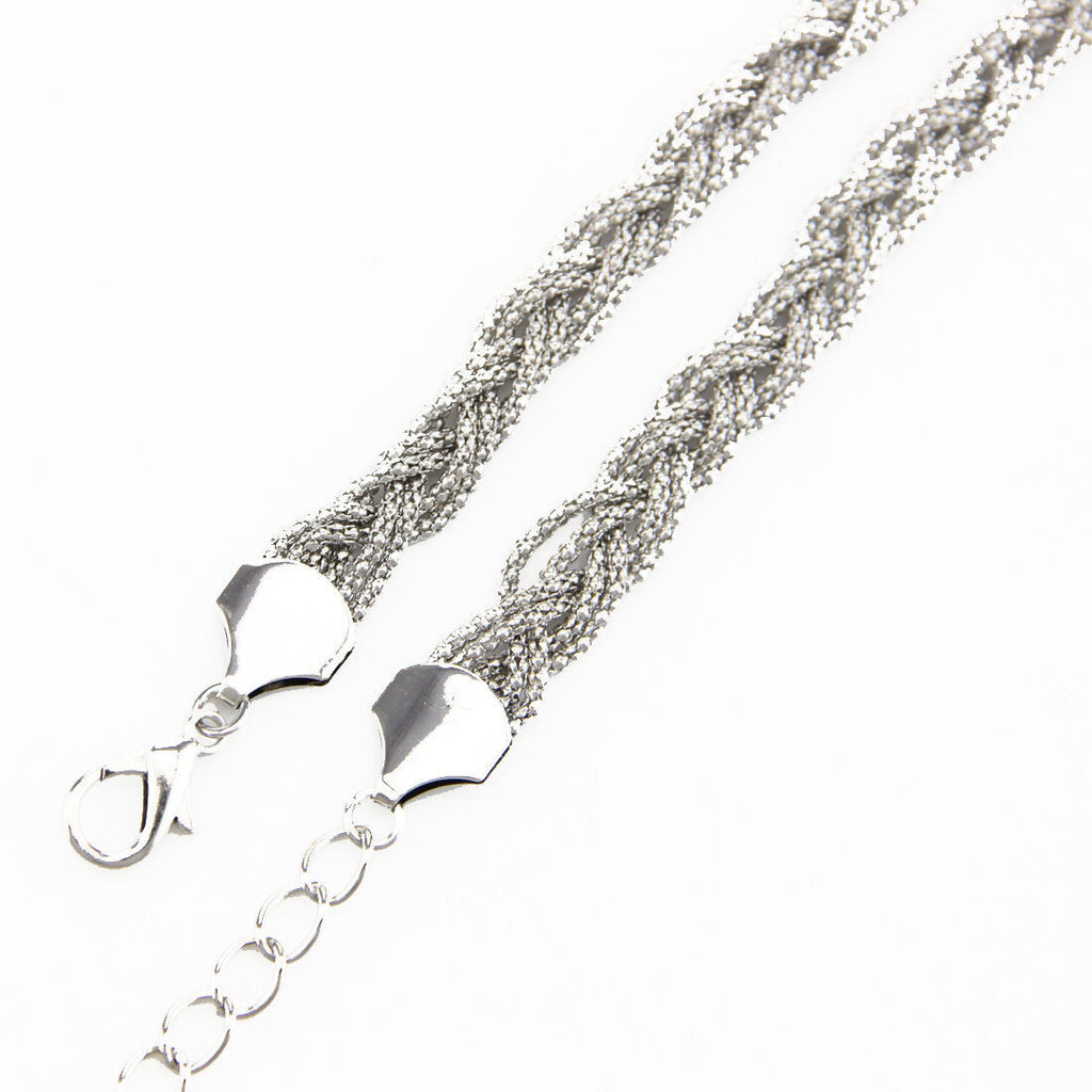 Braided Metal Belt - Silver