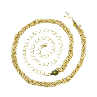 Braided Metal Belt - Gold