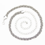 Braided Metal Belt - Silver