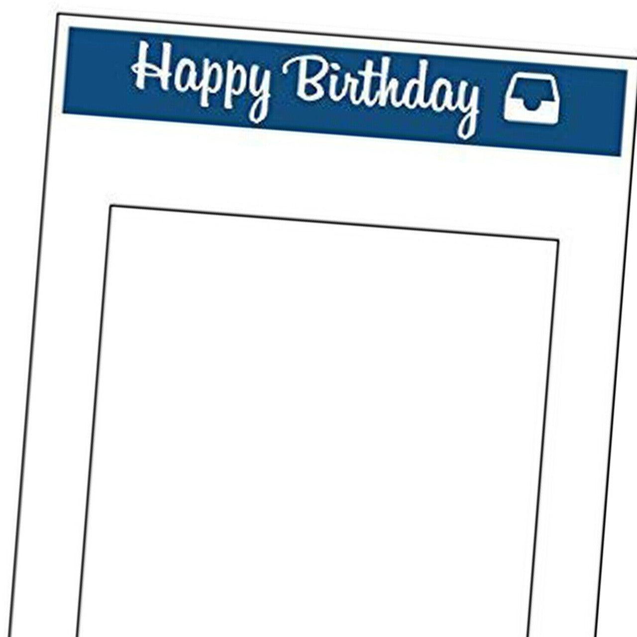 Cardboard Photo Frame Prop - Happy Birthday