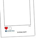 Cardboard Photo Frame Prop - Happy Birthday