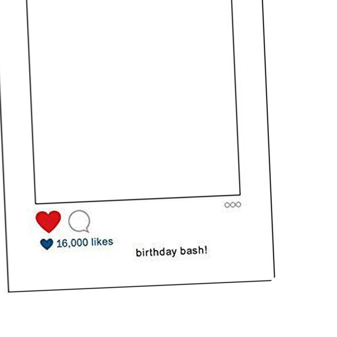 Cardboard Photo Frame Prop - Happy Birthday