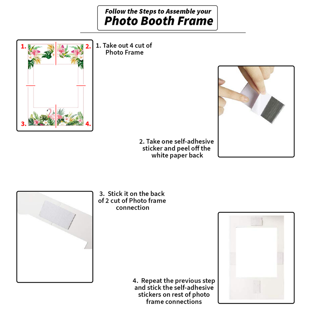 Cardboard Photo Frame Prop - Instagram - White