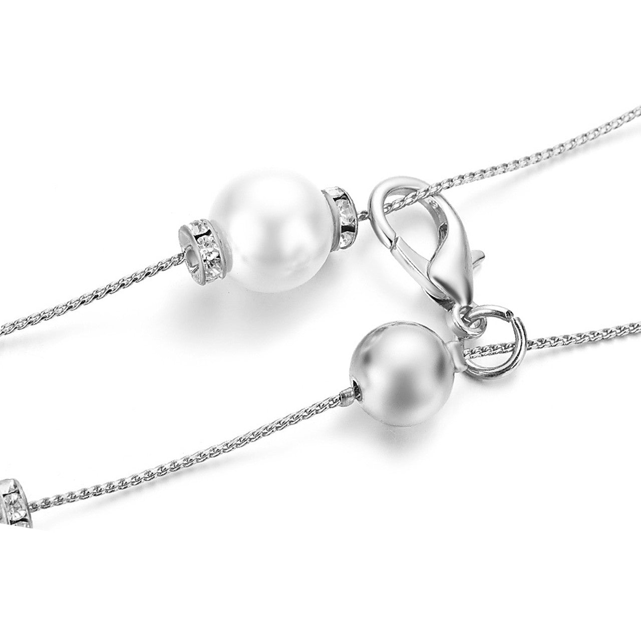 Silver Belt with Pearl Beads