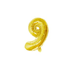 Large Foil Number Air-fill and Helium Balloons (0-9) - Gold