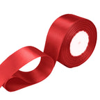 25m Double Sided Satin Ribbon - Scarlet