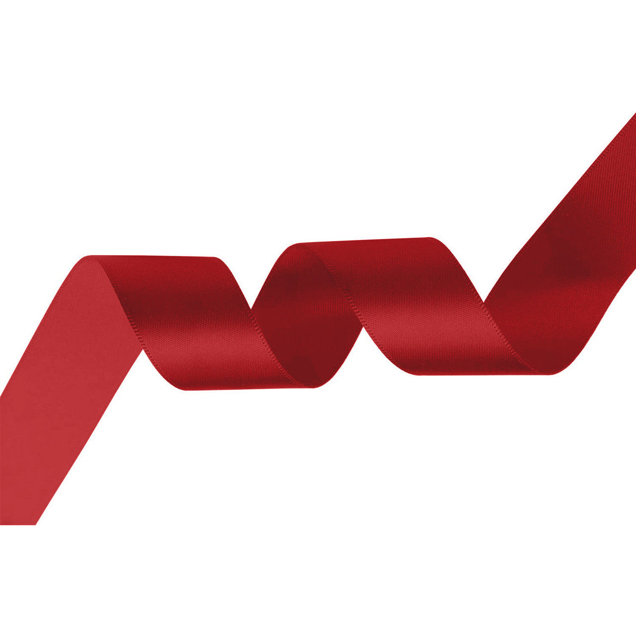 25m Double Sided Satin Ribbon - Scarlet