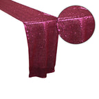 30cm x 274cm Shiny Sequin Table Runner - Fuchsia
