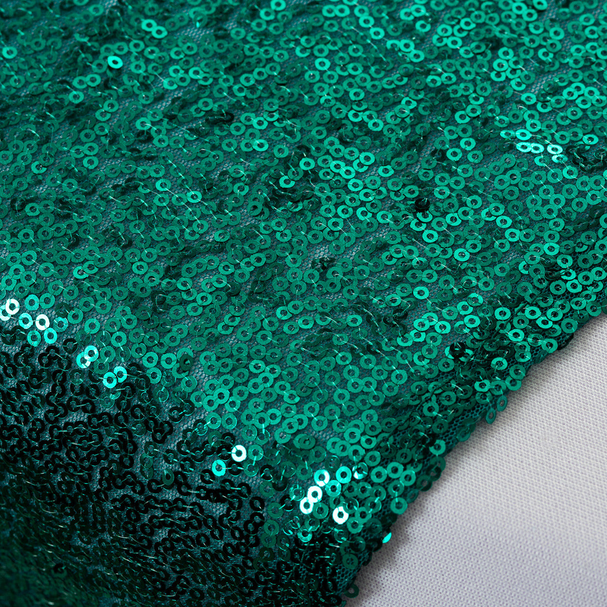 30cm x 274cm Shiny Sequin Table Runner - Emerald Green