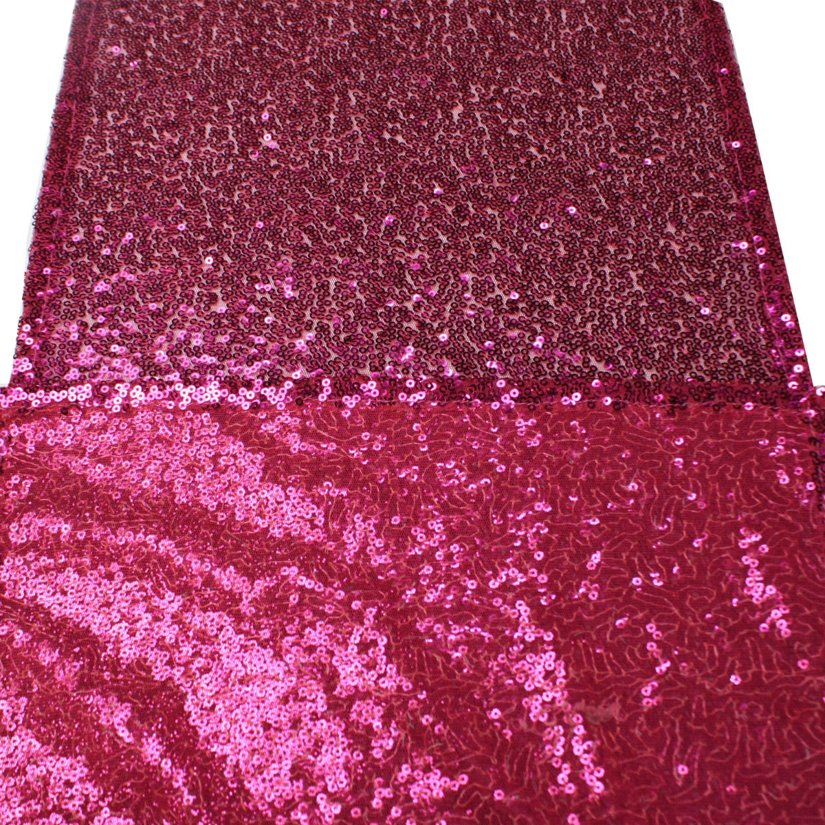 30cm x 274cm Shiny Sequin Table Runner - Fuchsia