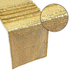 30cm x 274cm Shiny Sequin Table Runner - Gold