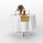 30cm x 274cm Shiny Sequin Table Runner - Gold