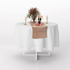 30cm x 274cm Shiny Sequin Table Runner - Rose Gold