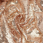 30cm x 274cm Shiny Sequin Table Runner - Rose Gold