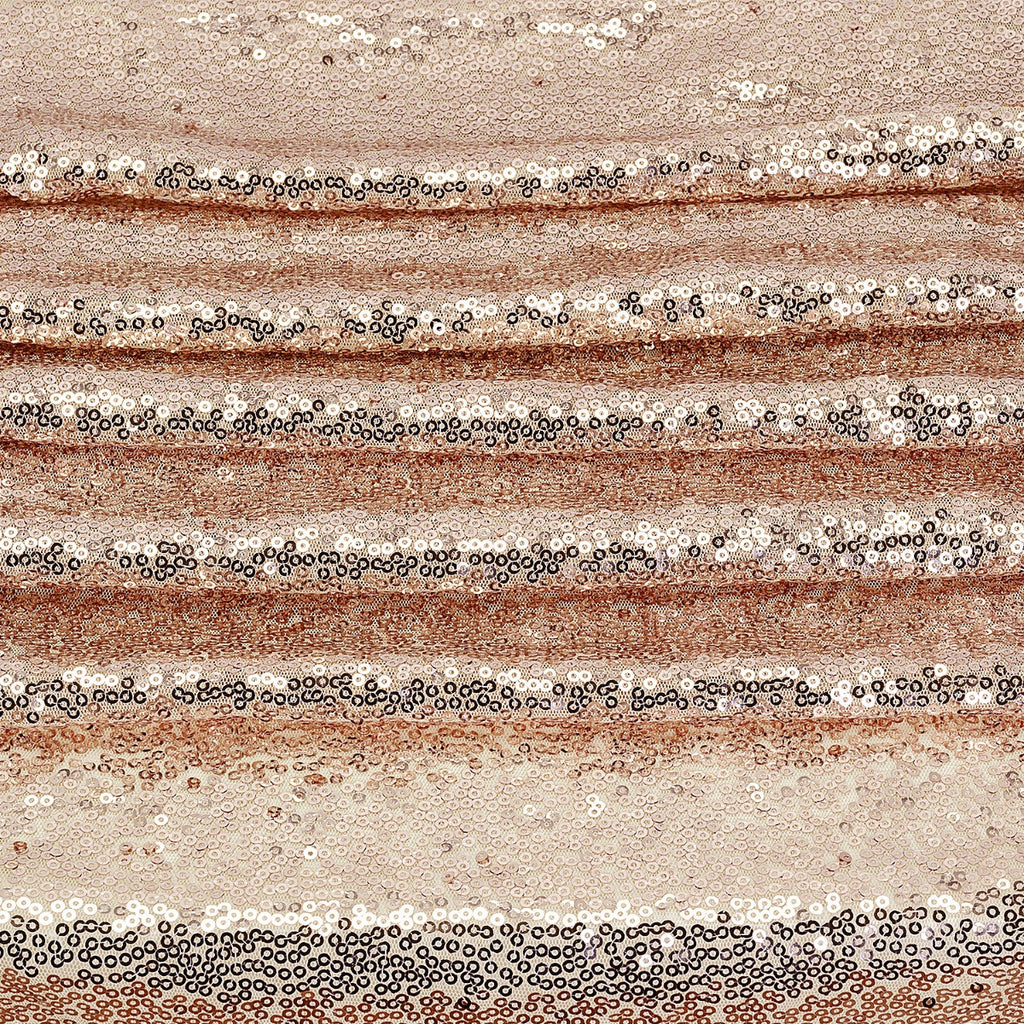 30cm x 274cm Shiny Sequin Table Runner - Rose Gold