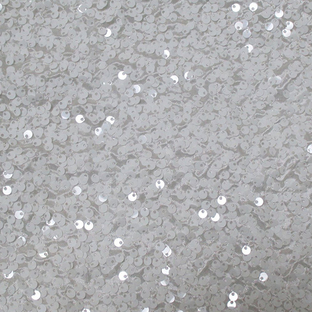30cm x 274cm Shiny Sequin Table Runner - White