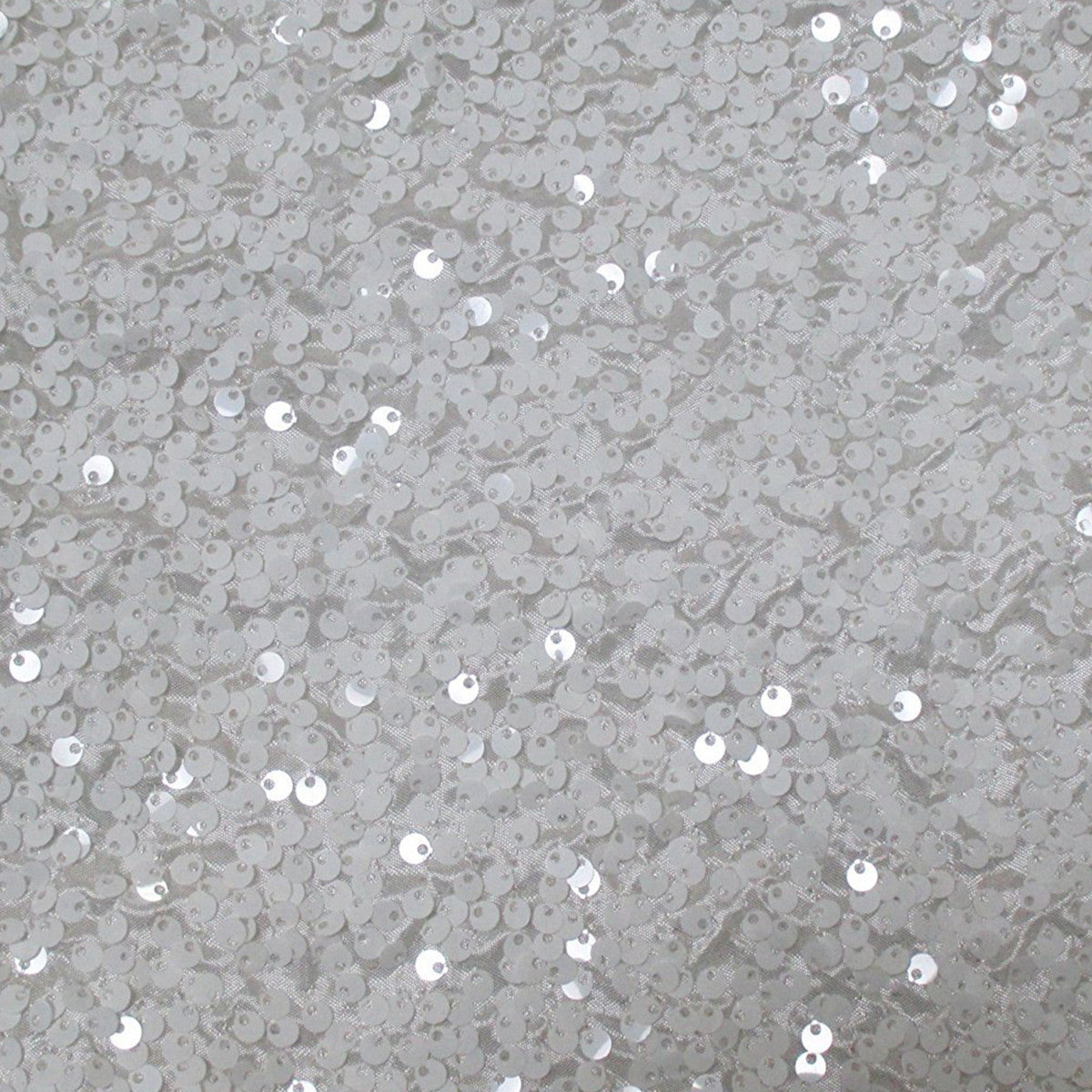 30cm x 274cm Shiny Sequin Table Runner - White