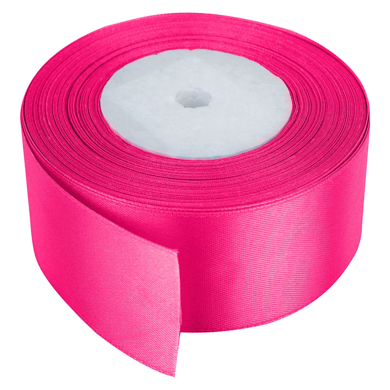 25m Double Sided Satin Ribbon - Shocking Pink