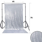 4ft x 7ft Sequin Photography Backdrop - Silver