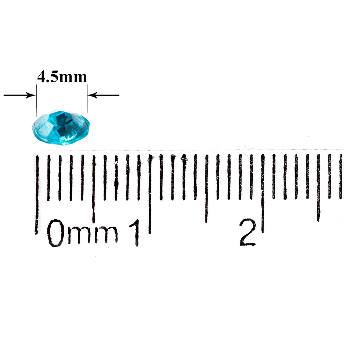 2000 Iridescent Table Scatter Acrylic Crystals, 4.5mm - Silver Turquoise