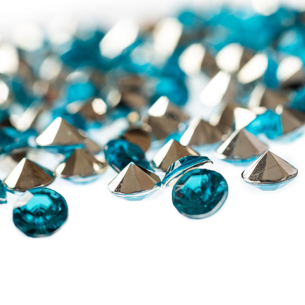 2000 Iridescent Table Scatter Acrylic Crystals, 4.5mm - Silver Turquoise