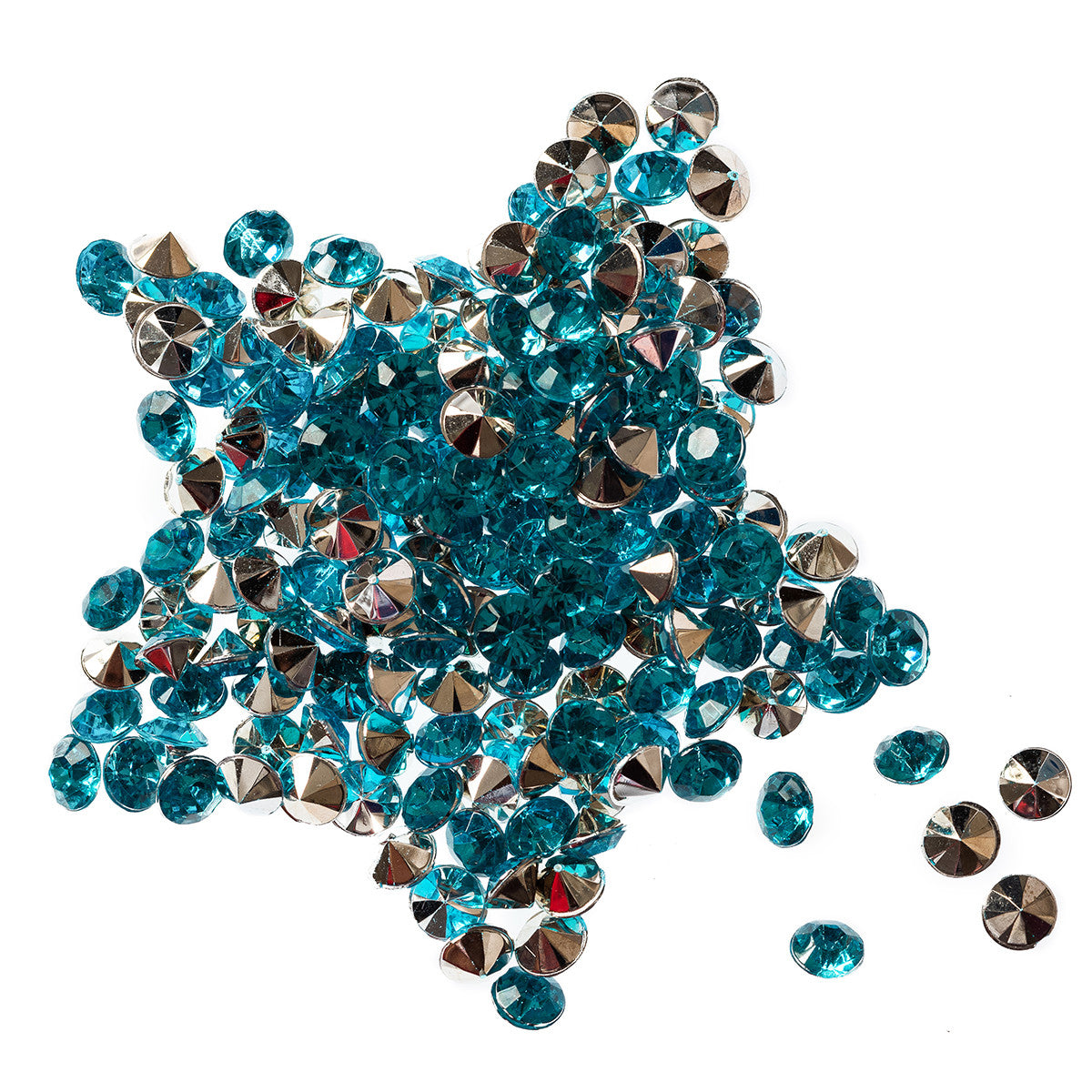 2000 Iridescent Table Scatter Acrylic Crystals, 4.5mm - Silver Turquoise