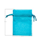 50pcs Sheer Organza Small Gift Bags with Drawstrings - Assorted Colours