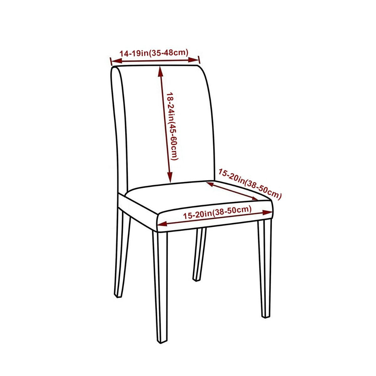 Short Spandex Textured Chair Cover - Burgundy