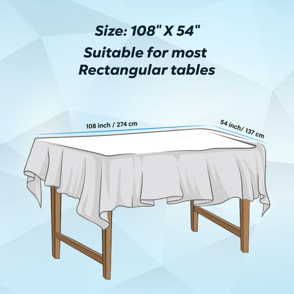 Plastic Table Cloth And Champagne Runner Set - 2Pcs