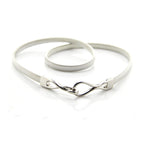 Elasticated Belt with Hook Buckle - Silver