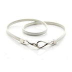 Elasticated Belt with Hook Buckle - Silver