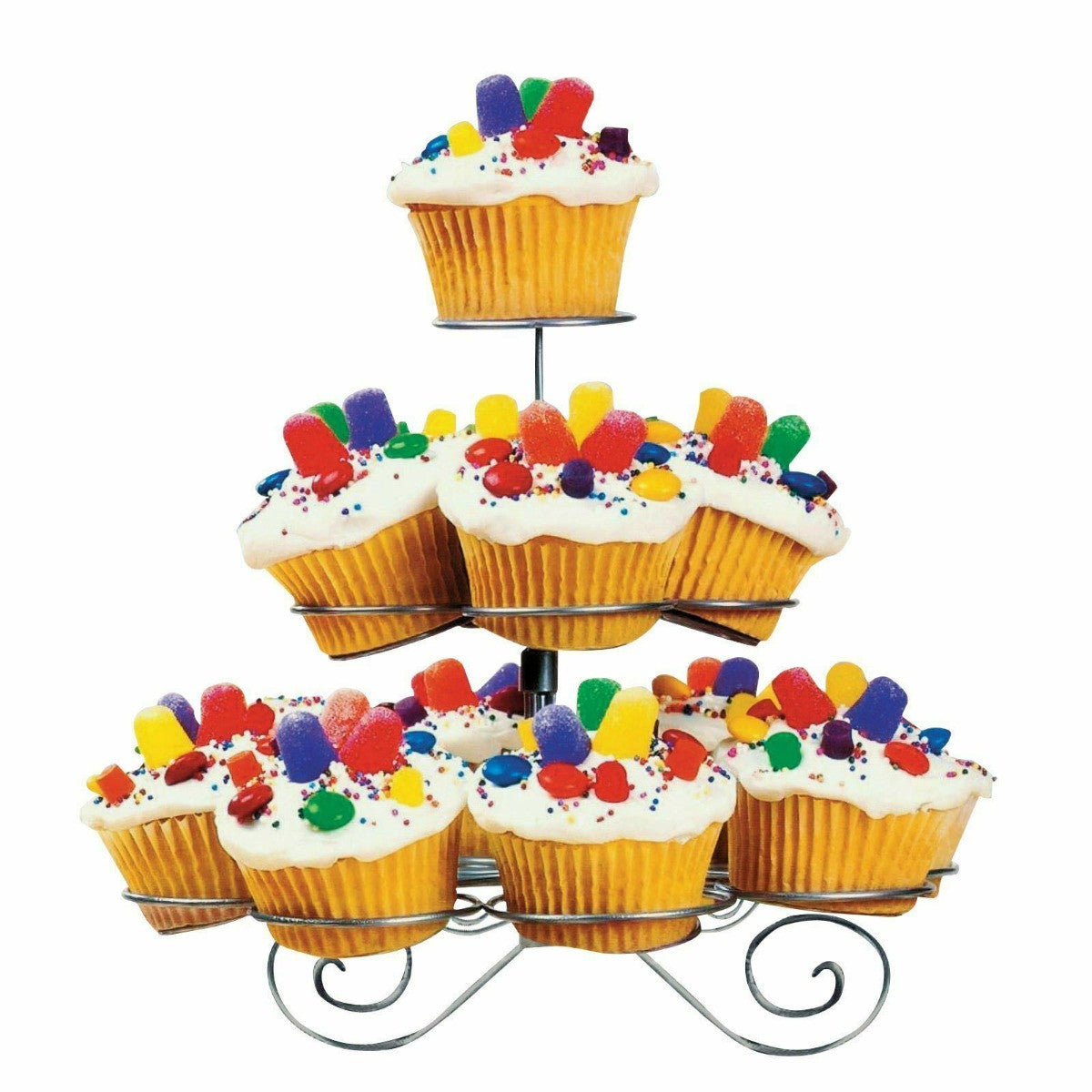 3-Tier Metal Tree Cupcake Stand with 13 Muffin Holder